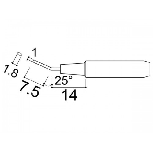 HAKKO 900M-T-1.8H Soldering Tip Shape-1.8H For 900M. 933. 376. 907. 913. 951 HAKKO 900M-T-1.8H Soldering Tip Shape-1.8H For 900M. 933. 376. 907. 913. 951
