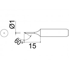 HAKKO 900M-T-1C Soldering Tip Shape-1C For 900M. 933. 376. 907. 913. 951