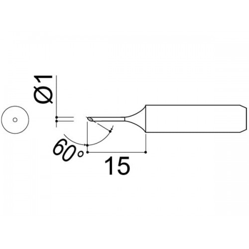 HAKKO 900M-T-1C Soldering Tip Shape-1C For 900M. 933. 376. 907. 913. 951 HAKKO 900M-T-1C Soldering Tip Shape-1C For 900M. 933. 376. 907. 913. 951