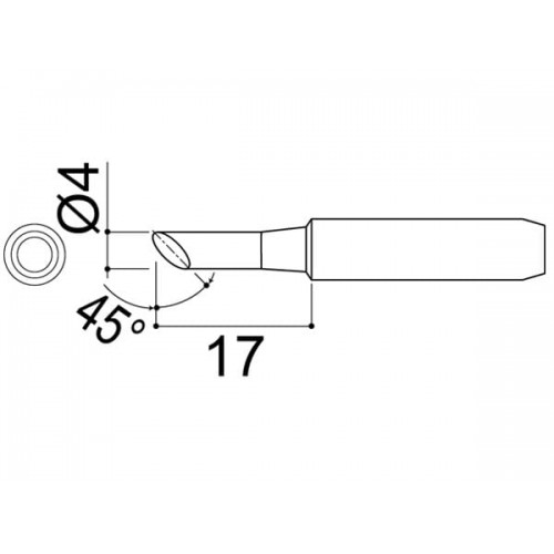 HAKKO 900M-T-4CF Soldering Tip Shape-4C Tinned Surface Only For 900M. 933. 376. 907. 913. 951 958 HAKKO 900M-T-4CF Soldering Tip Shape-4C Tinned Surface Only For 900M. 933. 376. 907. 913. 951 958