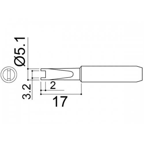 HAKKO 900M-T-R Soldering Tip Shape-R For 900M. 933. 935M. 376. 907. 913