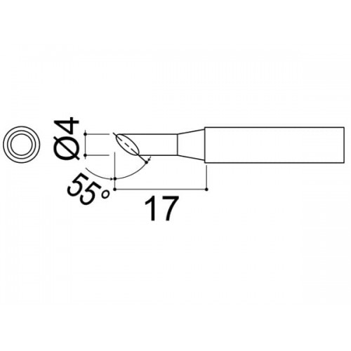HAKKO 900M-T-S11 Soldering Tip Shape-4C Pre-Tinned Surface 55゚ For 951. 958 HAKKO 900M-T-S11 Soldering Tip Shape-4C Pre-Tinned Surface 55゚ For 951. 958