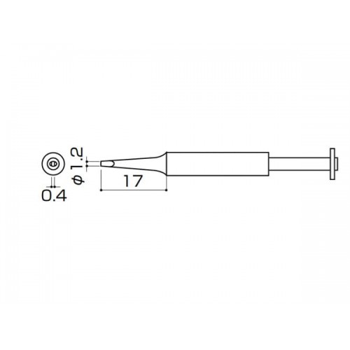 HAKKO 900S-T-1.2D Soldering Tip Shape-1.2D For 900S HAKKO 900S-T-1.2D Soldering Tip Shape-1.2D For 900S