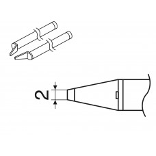 HAKKO A1378 - Hot Tweezer Tip for FX-8804/950 - 2 mm - 2/Pack
