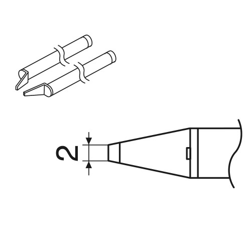 HAKKO A1378 - Hot Tweezer Tip for FX-8804/950 - 2 mm - 2/Pack HAKKO A1378 - Hot Tweezer Tip for FX-8804/950 - 2 mm - 2/Pack