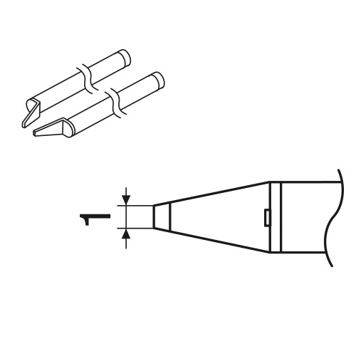 HAKKO A1379 - Hot Tweezer Tip for FX-8804/950 - 1 mm - 2/Pack HAKKO A1379 - Hot Tweezer Tip for FX-8804/950 - 1 mm - 2/Pack