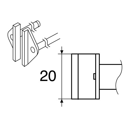 HAKKO A1384 - Hot Tweezer Tip for FX-8804/950 - SOP - 20 mm - 2/Pack