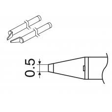 HAKKO A1577 - Hot Tweezer Tip for FX-8804/950 - Thin - 0.7T - 2/Pack