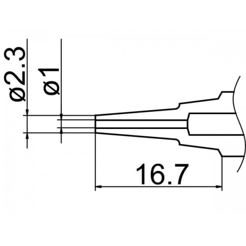 HAKKO N1-L10 Long Nozzle/1.0Mm For FM-2024 HAKKO N1-L10 Long Nozzle/1.0Mm For FM-2024