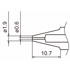 HAKKO N3-06 - N3 Series Desoldering Nozzle - 0.6 mm
