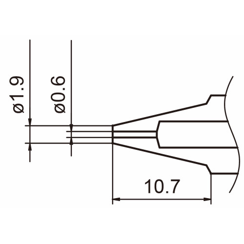 HAKKO N3-06 - N3 Series Desoldering Nozzle - 0.6 mm