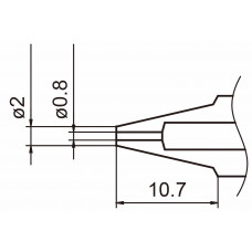 HAKKO N3-08 - N3 Series Desoldering Nozzle - 0.8 mm