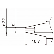 HAKKO N3-10 - N3 Series Desoldering Nozzle - 1.0 mm