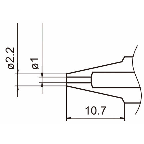 HAKKO N3-10 - N3 Series Desoldering Nozzle - 1.0 mm HAKKO N3-10 - N3 Series Desoldering Nozzle - 1.0 mm