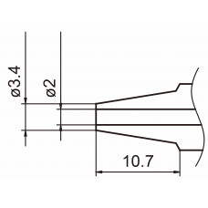 HAKKO N3-20 - N3 Series Desoldering Nozzle - 2.0 mm
