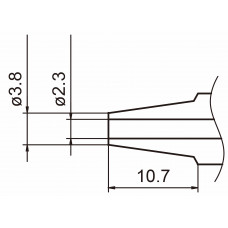 HAKKO N3-23 - N3 Series Desoldering Nozzle - 2.3 mm