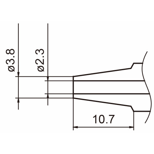 HAKKO N3-23 - N3 Series Desoldering Nozzle - 2.3 mm