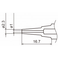HAKKO N3-L10 - Extra Long Nozzle - 1.0 mm
