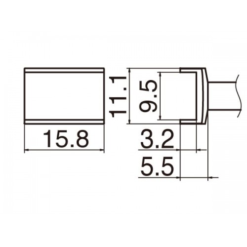 HAKKO T12-1004 Soldering Tip Tunnel 9.5X15.8 For FM-2025. FM-2027. FM-2028. FX-9501 HAKKO T12-1004 Soldering Tip Tunnel 9.5X15.8 For FM-2025. FM-2027. FM-2028. FX-9501