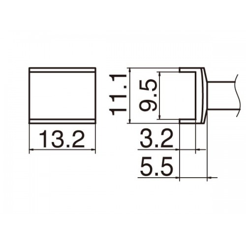 HAKKO T12-1005 Soldering Tip Tunnel 9.5X13.2 For FM-2025. FM-2027. FM-2028. FX-9501 HAKKO T12-1005 Soldering Tip Tunnel 9.5X13.2 For FM-2025. FM-2027. FM-2028. FX-9501