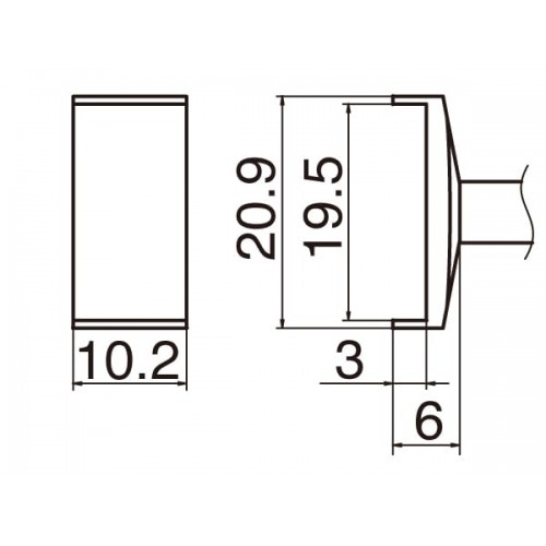 HAKKO T12-1008 Soldering Tip Tunnel 19.5X10.2 For FM-2025. FM-2027. FM-2028. FX-9501 HAKKO T12-1008 Soldering Tip Tunnel 19.5X10.2 For FM-2025. FM-2027. FM-2028. FX-9501
