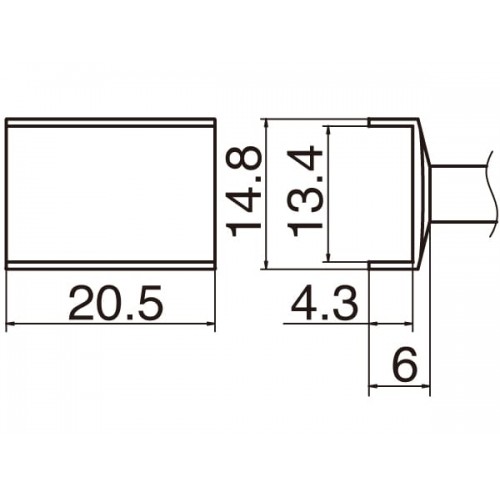 HAKKO T12-1009 Soldering Tip Tunnel 13.4X20.5 For FM-2025. FM-2027. FM-2028. FX-9501 HAKKO T12-1009 Soldering Tip Tunnel 13.4X20.5 For FM-2025. FM-2027. FM-2028. FX-9501