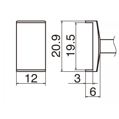 HAKKO T12-1010 Soldering Tip Tunnel 19.5X12 For FM-2025. FM-2027. FM-2028. FX-9501 HAKKO T12-1010 Soldering Tip Tunnel 19.5X12 For FM-2025. FM-2027. FM-2028. FX-9501