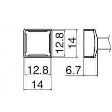 HAKKO T12-1203 Soldering Tip Quad 12.8X12.8 For FM-2025. FM-2027. FM-2028. FX-9501