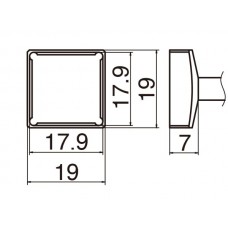 HAKKO T12-1204 Soldering Tip Quad 17.9X17.9 For FM-2025. FM-2027. FM-2028. FX-9501