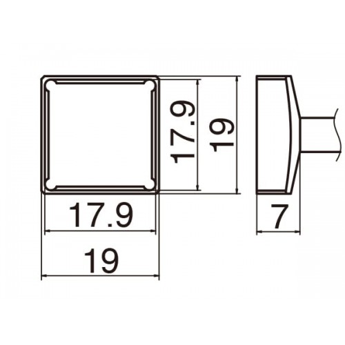 HAKKO T12-1204 Soldering Tip Quad 17.9X17.9 For FM-2025. FM-2027. FM-2028. FX-9501