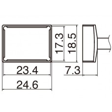 HAKKO T12-1205 Soldering Tip Quad 23.4X17.3 For FM-2025. FM-2027. FM-2028. FX-9501