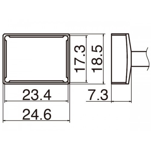 HAKKO T12-1205 Soldering Tip Quad 23.4X17.3 For FM-2025. FM-2027. FM-2028. FX-9501