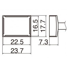 HAKKO T12-1206 Soldering Tip Quad 22.5X16.5 For FM-2025. FM-2027. FM-2028. FX-9501