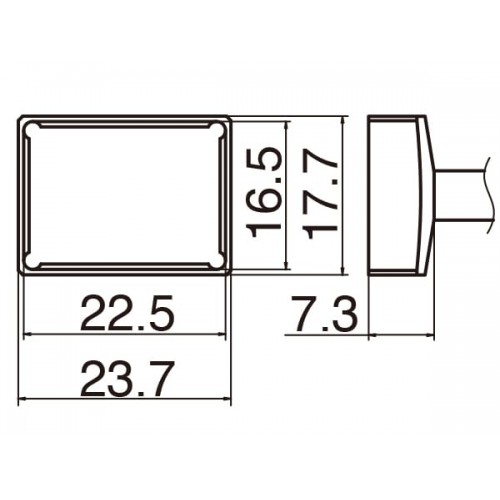 HAKKO T12-1206 Soldering Tip Quad 22.5X16.5 For FM-2025. FM-2027. FM-2028. FX-9501