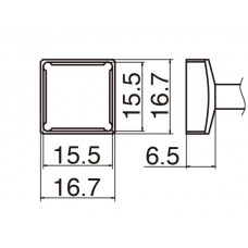 HAKKO T12-1207 Soldering Tip Quad 15.5X15.5 For FM-2025. FM-2027. FM-2028. FX-9501