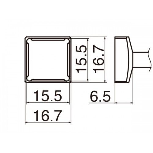 HAKKO T12-1207 Soldering Tip Quad 15.5X15.5 For FM-2025. FM-2027. FM-2028. FX-9501