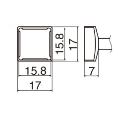 HAKKO T12-1208 Soldering Tip Quad 15.8X15.8 For FM-2025. FM-2027. FM-2028. FX-9501