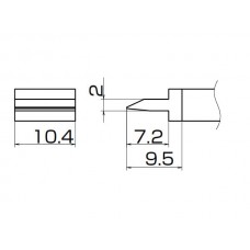HAKKO T12-1401 Soldering Tip Shape-Spatula 10.4 For FM-2025. FM-2027. FM-2028. FX-9501
