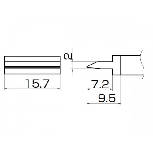 HAKKO T12-1402 Soldering Tip Shape-Spatula 15.7 For FM-2025. FM-2027. FM-2028. FX-9501 HAKKO T12-1402 Soldering Tip Shape-Spatula 15.7 For FM-2025. FM-2027. FM-2028. FX-9501