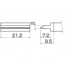 HAKKO T12-1403 Soldering Tip Shape-Spatula 21.2 For FM-2025. FM-2027. FM-2028. FX-9501