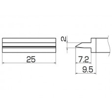 HAKKO T12-1404 Soldering Tip Shape-Spatula 25 For FM-2025. FM-2027. FM-2028. FX-9501