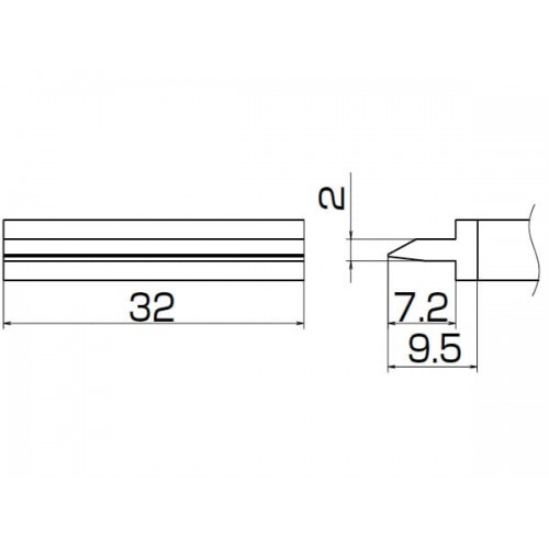 HAKKO T12-1405 Soldering Tip Shape-Spatula 32 For FM-2025. FM-2027. FM-2028. FX-9501