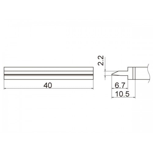 HAKKO T12-1406 Soldering Tip Shape-Spatula 40 For FM-2025. FM-2027. FM-2028. FX-9501