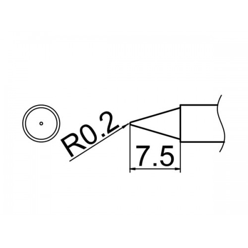 HAKKO T12-B Soldering Tip Shape-B For FM-2025. FM-2027. FM-2028. FX-9501 HAKKO T12-B Soldering Tip Shape-B For FM-2025. FM-2027. FM-2028. FX-9501