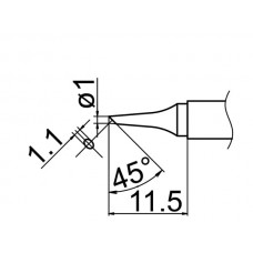 HAKKO T12-BC1 Soldering Tip Shape-1Bc For FM-2025. FM-2027. FM-2028. FX-9501