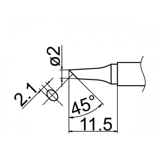 HAKKO T12-BC2 Soldering Tip Shape-2Bc For FM-2025. FM-2027. FM-2028. FX-9501