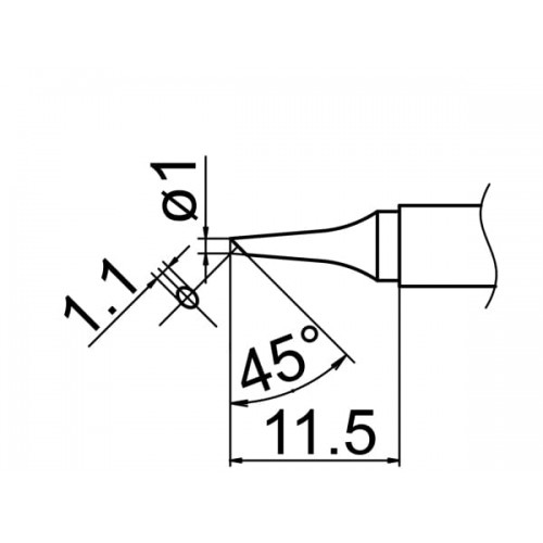 HAKKO T12-BCF1 Soldering Tip Shape-1Bc Tinned Surface Only For FM-2025. FM-2027. FM-2028. FX-9501 HAKKO T12-BCF1 Soldering Tip Shape-1Bc Tinned Surface Only For FM-2025. FM-2027. FM-2028. FX-9501