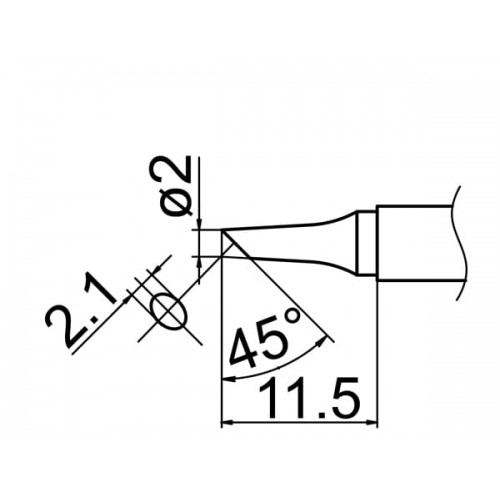 HAKKO T12-BCF2 Soldering Tip Shape-2Bc Tinned Surface Only For FM-2025. FM-2027. FM-2028. FX-9501 HAKKO T12-BCF2 Soldering Tip Shape-2Bc Tinned Surface Only For FM-2025. FM-2027. FM-2028. FX-9501