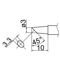 HAKKO T12-BCF3 Soldering Tip Shape-3Bc Tinned Surface Only For FM-2025. FM-2027. FM-2028. FX-9501