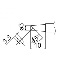 HAKKO T12-BCF3Z Soldering Tip Shape-3Bc(Z) Tinned Surface Only For FM-2025. FM-2027. FM-2028. FX-9501